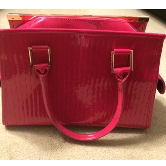 Ted Baker Pink Glossy Handbag - Picture 1 of 4